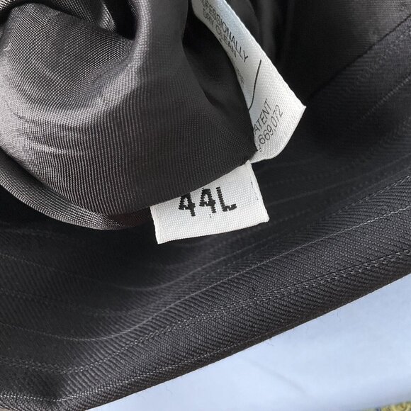 Hart Schaffner Marx Blazer Men 44L Black‎ Gold Trumpeter Wool Classic Career VTG - Picture 8 of 16